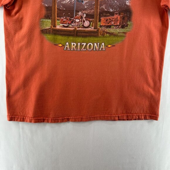 Harley Davidson Motorcycles T-Shirt Mens XL Pullover Grand Canyon Arizona Orange - Picture 6 of 11